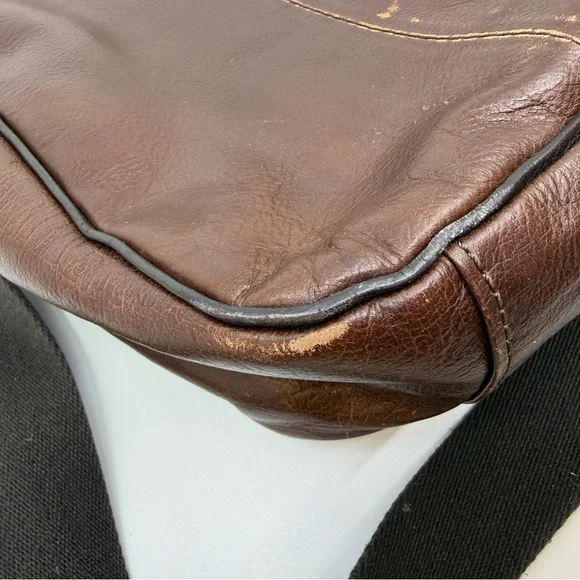 Fossil MBG9153 Estate Leather Messenger Bag Brown Laptop Crossbody - Picture 5 of 16